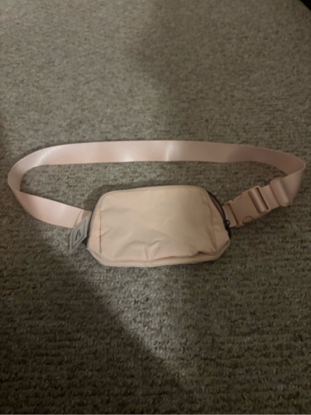 Blush Pink Nylon Belt Bag